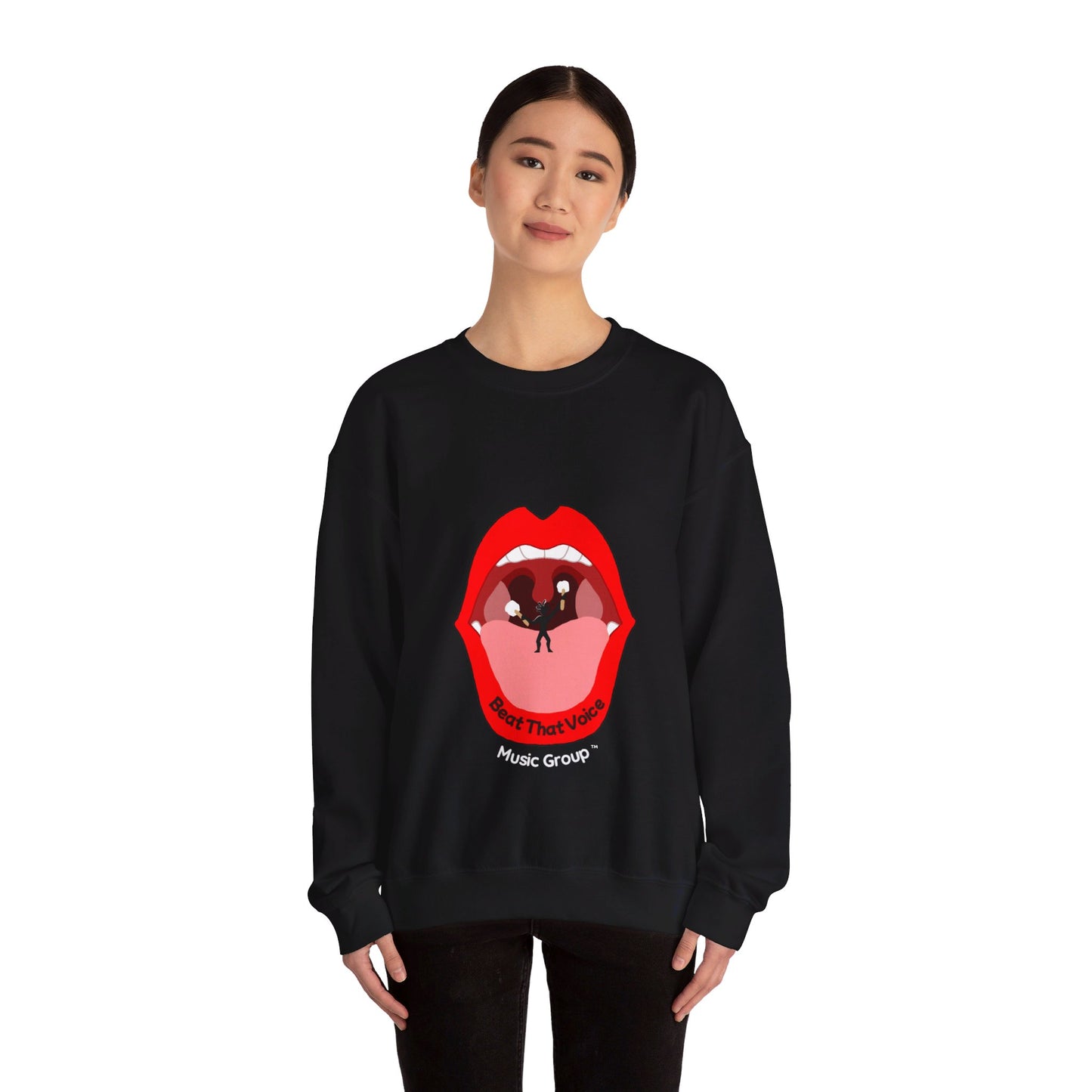 BTV Music Group Unisex Heavy Blend™ Crewneck Sweatshirt Blk.