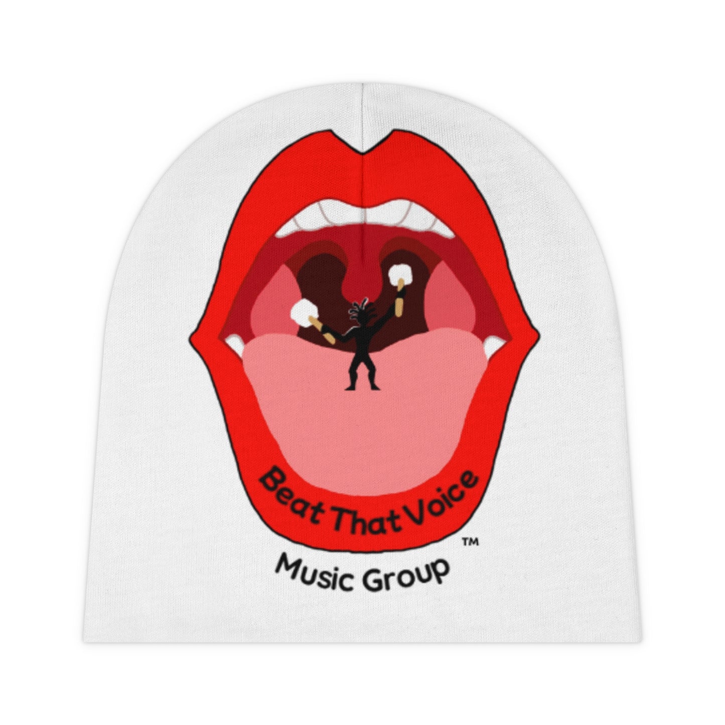 BTV Music Group Baby Beanie Wht.